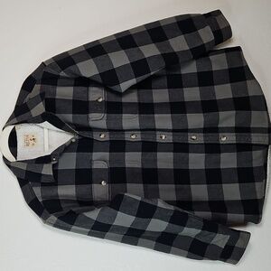 RedHead Charcoal and Black Checkered Button Down Shirt
